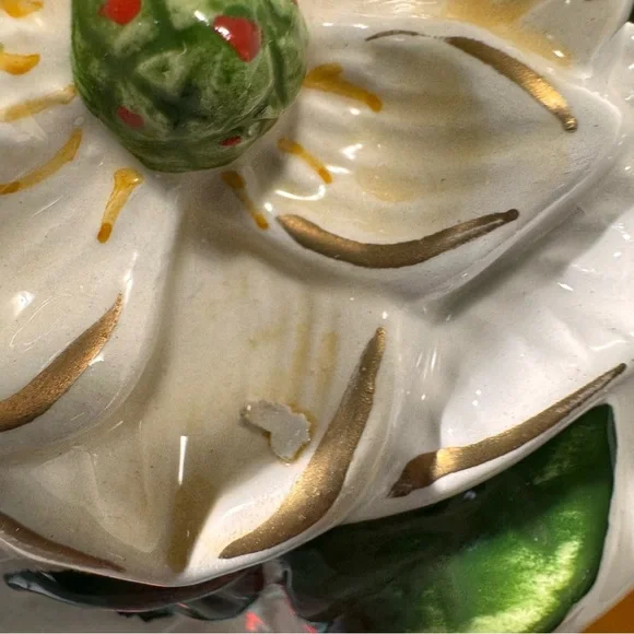 Vintage Floral Ceramic Canister Set-3-D Floral Design Coffee Tea Sugar - Picture 14 of 14